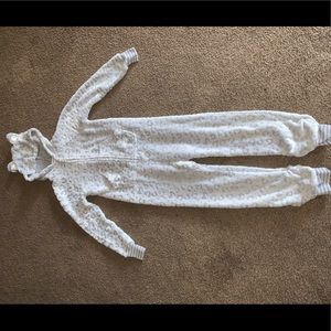 Girls plush pajama onesie